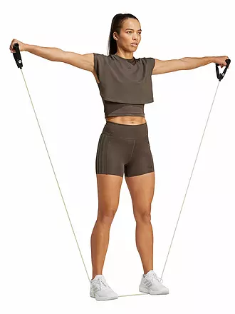 ADIDAS | Damen Fitnesstank Power Boxy Crop | braun