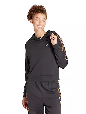 ADIDAS | Damen Hoodie Essentials 3-Streifen Animal Print Relaxed  | 