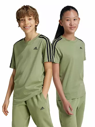 ADIDAS | Kinder T-Shirt Essentials 3-Streifen | olive