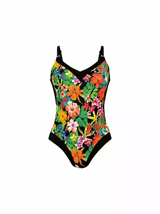 ANITA | Damen Badeanzug RF-Wild Garden | schwarz