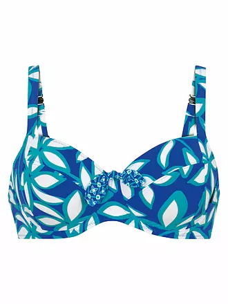 ANITA | Damen Bikinioberteil RF-Beach Blossom | blau