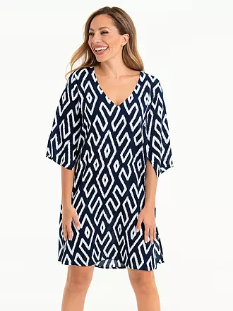 ANITA | Damen Kleid Tribal Monotones | dunkelblau