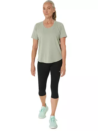 ASICS | Damen Laufshirt Road V-Neck SS Top | olive