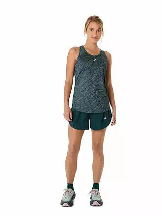 ASICS | Damen Lauftank Road All Over Print | petrol