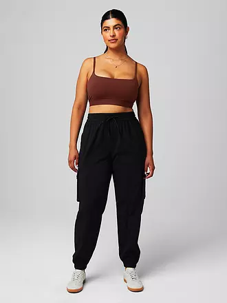 FABLETICS | Damen Jogginghose Ripstop Cargo | dunkelrot