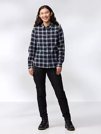 FJÄLLRÄVEN | Damen Blus Oevik Flannel | dunkelblau