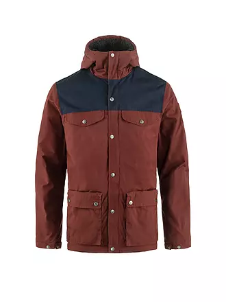 FJÄLLRÄVEN | Herren Winterparka Greenland Winter G1000 Hoodie | dunkelrot