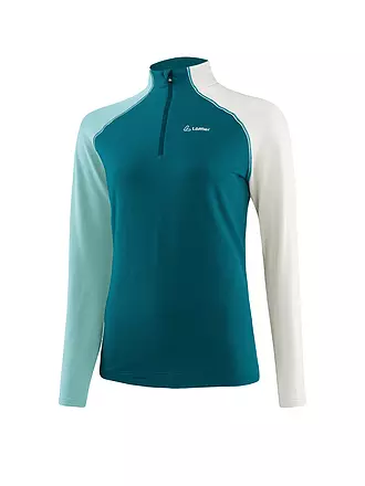 LÖFFLER | Damen Unterzieh Zipshirt TRANSTEX® Coblo | petrol