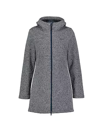 MERU | Damen Fleecejacke lang Bergen | schwarz