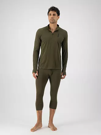 MONS ROYALE | Herren Funktions Zipshirt Cascade Maerino Flex 200 | olive