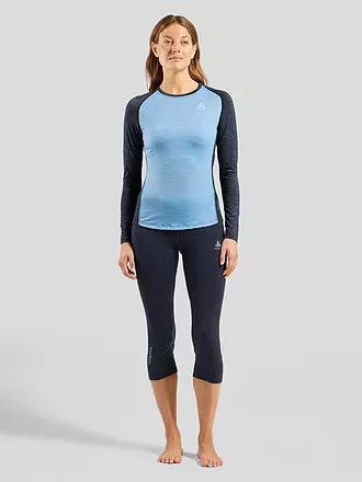 ODLO | Damen Unterzieh Tight Revelstoke Performance Wool Warm 3/4 | dunkelblau