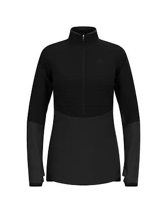 ODLO | Damen Unterzieh Zipshirt Descent Ceramiwarm | braun