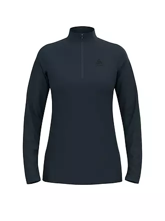 ODLO | Damen Unterzieh Zipshirt Essential Light | dunkelblau