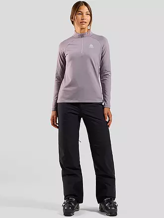 ODLO | Damen Unterzieh Zipshirt Essential Light | grau