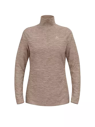 ODLO | Damen Unterzieh Zipshirt Run Easy Mid Layer | grau