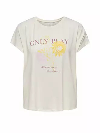 ONLY PLAY | Damen Fitnessshirt ONPAUB-BLUR | weiss