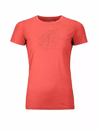 ORTOVOX | Damen Funktionsshirt 120 Tec Lafatscher Topo | koralle