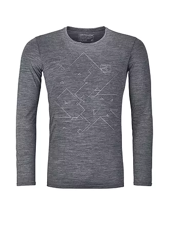 ORTOVOX | Herren Funktionsshirt 185 Merino Tangram | grau