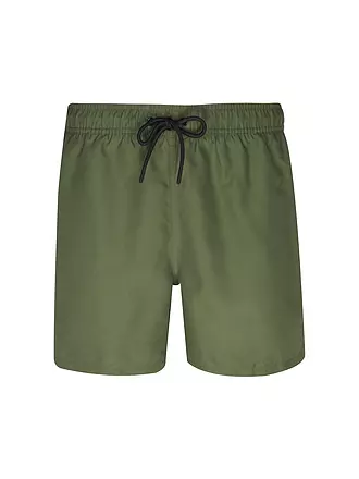 PAUL | Herren Badeshort Solid | dunkelgrün