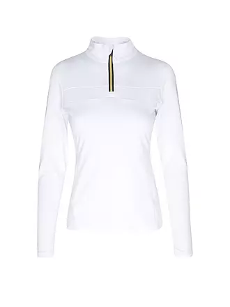 PHENIX | Damen Unterzieh Zipshirt Gold Accent | weiss