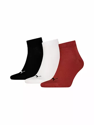 PUMA | Damen Socken Quarter Plain 3er Pack | dunkelrot