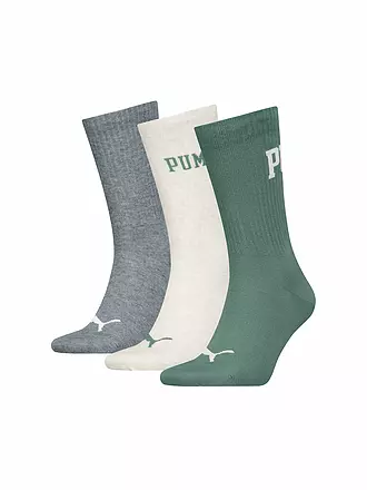 PUMA | Freizeitsocken Logo Crew 3er Pkg. | hellgrün