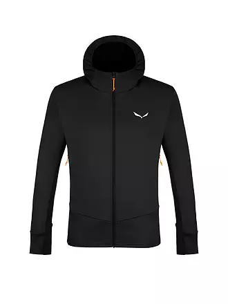 SALEWA | Herren Touren Fleecejacke Puez Polarlite Hoodie | schwarz