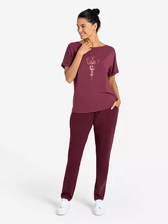 THE SPIRIT OF OM | Damen Yogahose Joy | dunkelrot