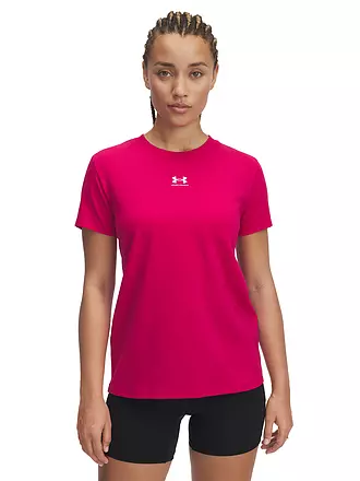 UNDER ARMOUR | Damen T-Shirt UA Rival Core | beere