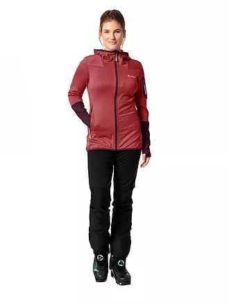 VAUDE | Damen Fleecejacke Monviso Hoodie | dunkelrot