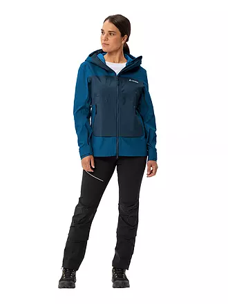 VAUDE | Damen Wanderjacke Croz Alpine 3L Hoodie | dunkelblau