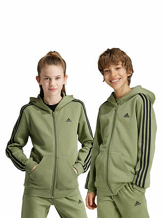 ADIDAS | Kinder Kapuzenjacke Essentials 3-Streifen Fleece 