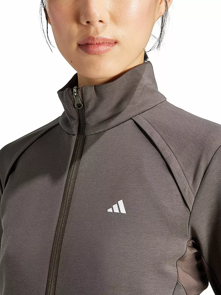 ADIDAS | Damen Fitnessjacke  | braun