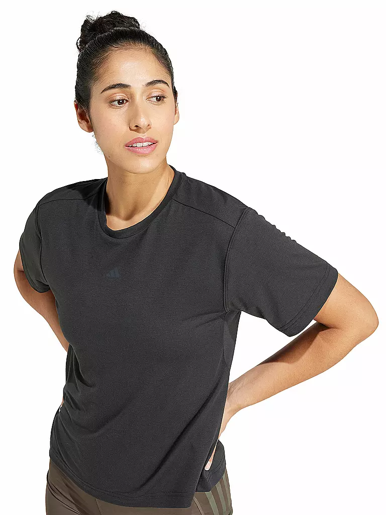 ADIDAS | Damen Fitnessshirt Power Back-Cutout 3-Streifen  | schwarz