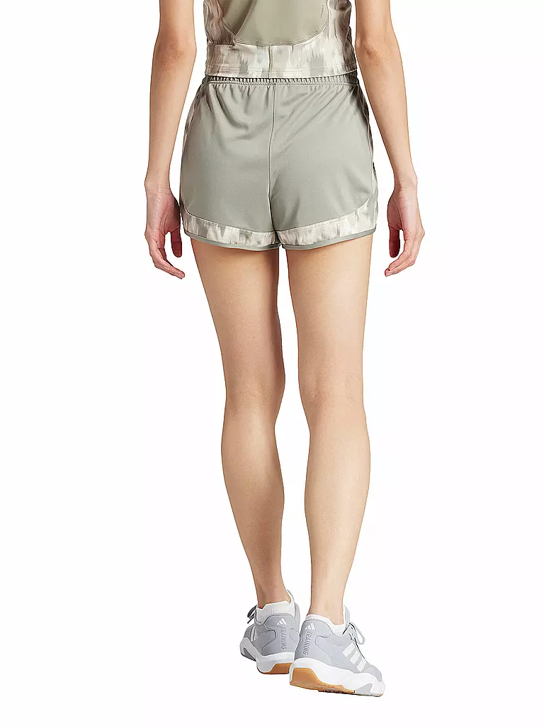 ADIDAS | Damen Fitnessshort Pacer KN Flower | camel