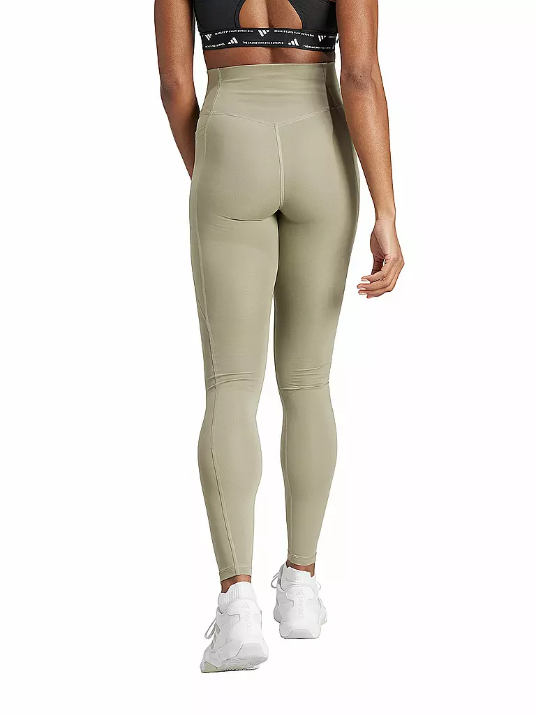 ADIDAS | Damen Fitnesstight Optime Essentials Stash Pocket | camel