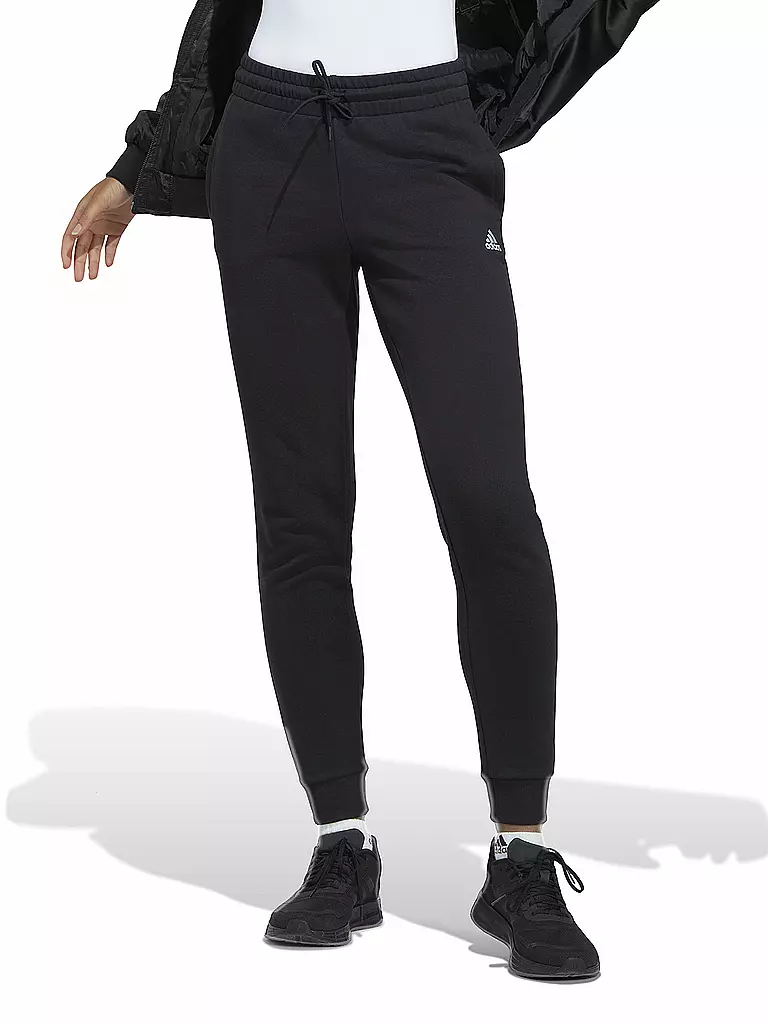 ADIDAS | Damen Jogginghose Essentials Linear French Terry Cuffed | schwarz