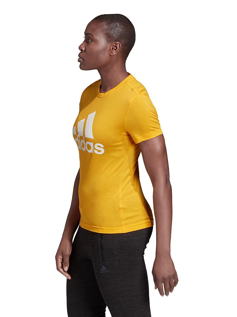 ADIDAS Damen T-Shirt Must Haves Badge of Sport orange | XS