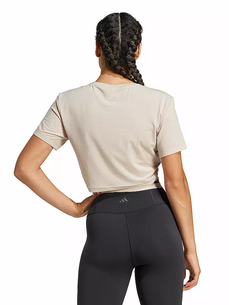 ADIDAS | Damen Yogashirt Cropped | beige