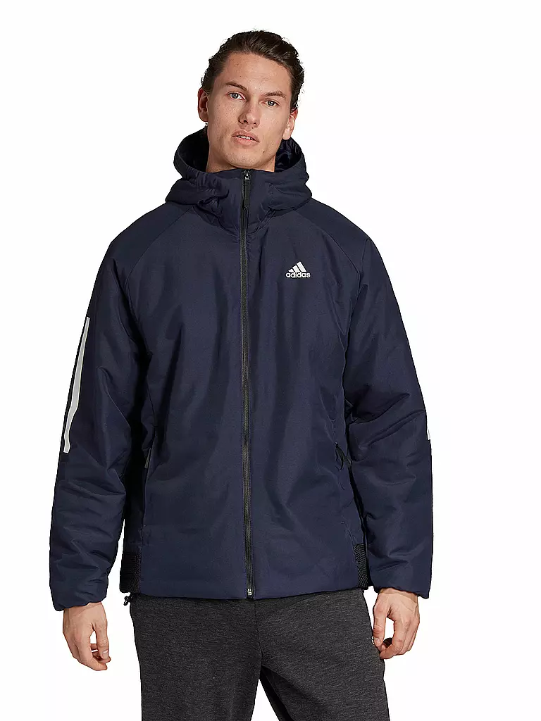 ADIDAS | Herren Winterjacke Back-to-Sports 3-Streifen Hooded | blau