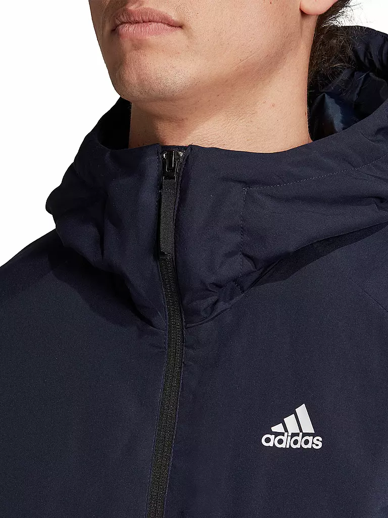 ADIDAS | Herren Winterjacke Back-to-Sports 3-Streifen Hooded | blau