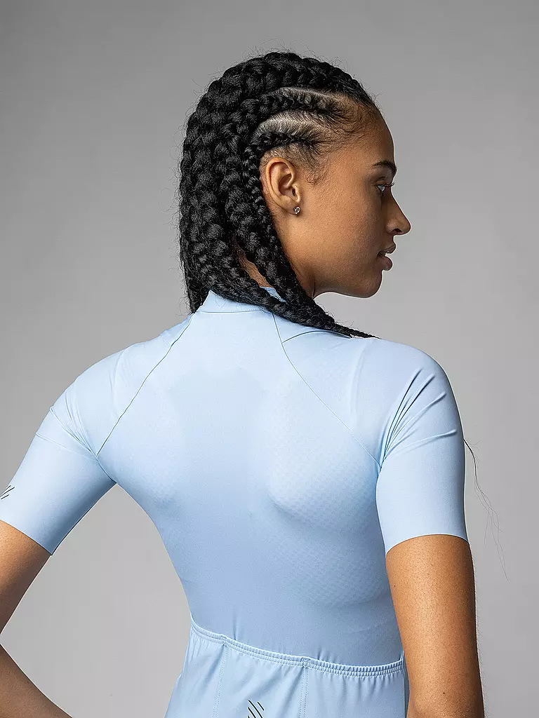 ALE | Damen Radtrikot Color Block | hellblau