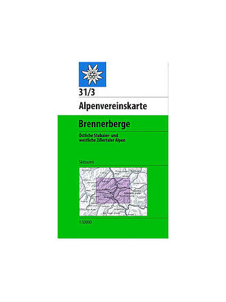 ALPENVEREIN | AV 31/3 Alpenvereinskarte WEG Stubaier Alpen, Brennerberge 1:50.000