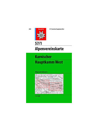 ALPENVEREIN | Wanderkarte Karnischer Hauptkamm - West Maßstab: 1:25.000