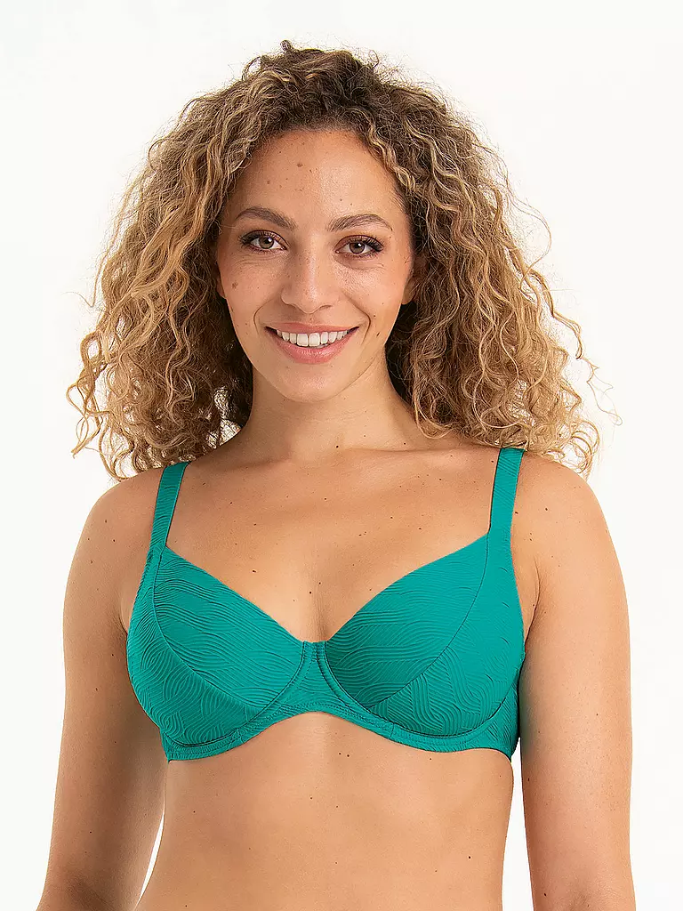 ANITA | Damen Bikinioberteil RF-Stretch Wave | türkis