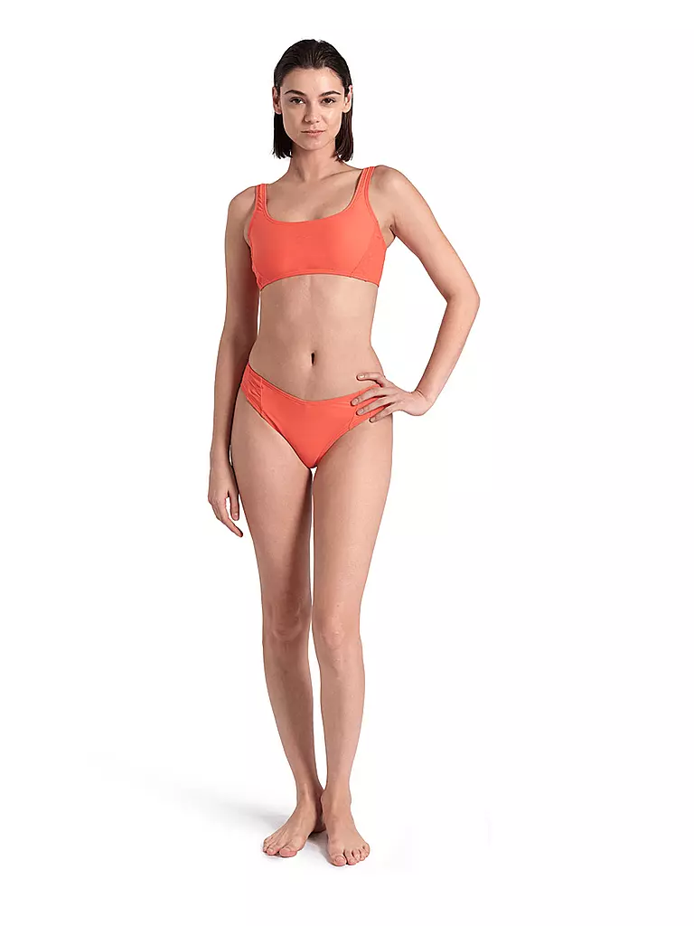 ARENA | Damen Bikini Team Stripe | koralle