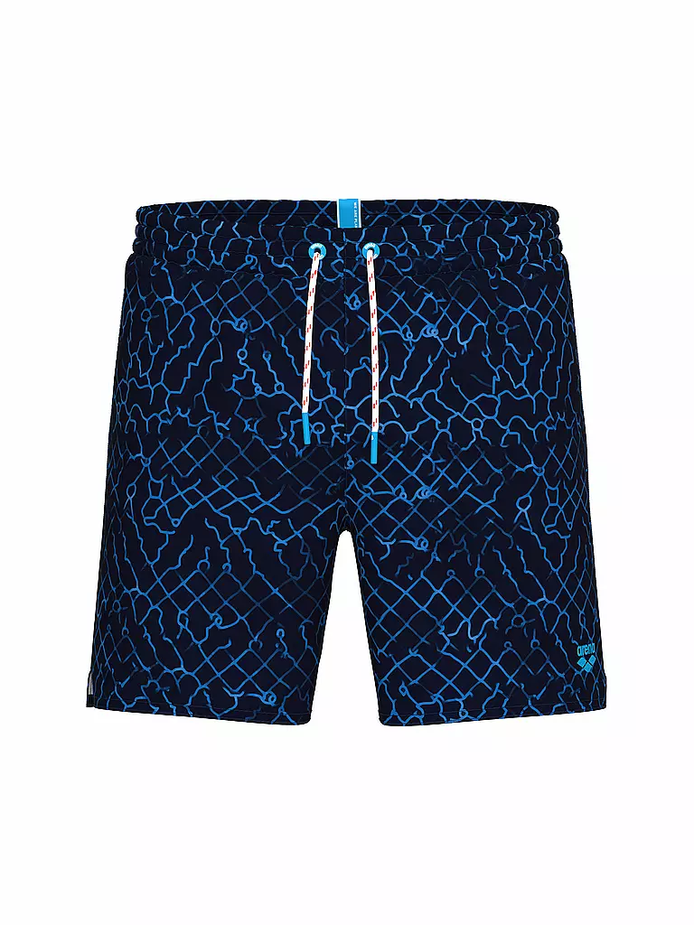 ARENA | Herren Badeshort Beach Boxer Allover | dunkelblau