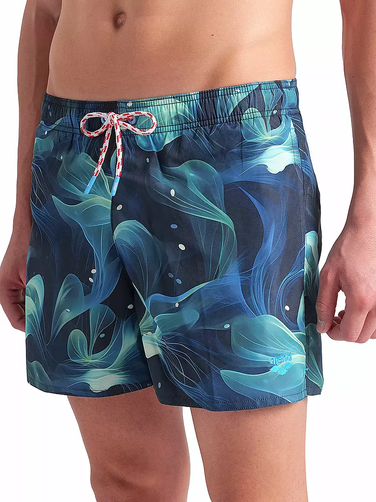 ARENA | Herren Badeshort Water Print Allover Multiprints | dunkelgrün