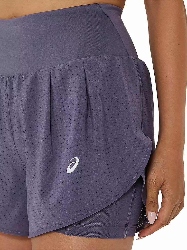 ASICS | Damen 2in1 Laufshort Road 3.5IN | lila