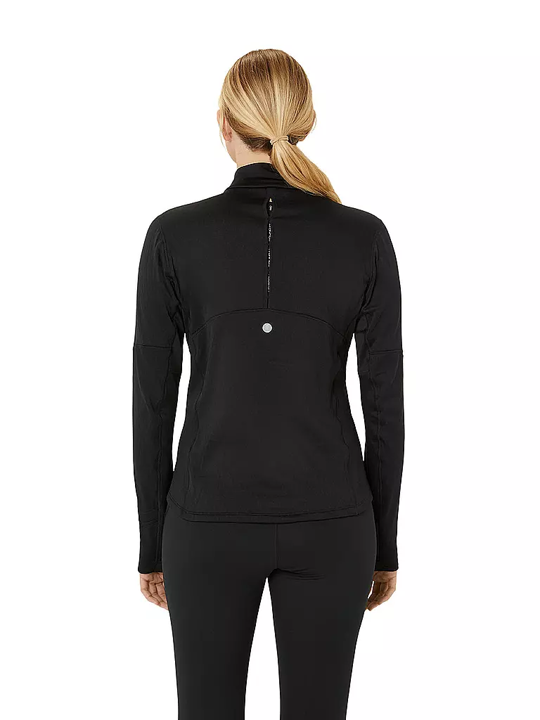 ASICS | Damen Laufshirt Road Winter 1/2 Zip | schwarz